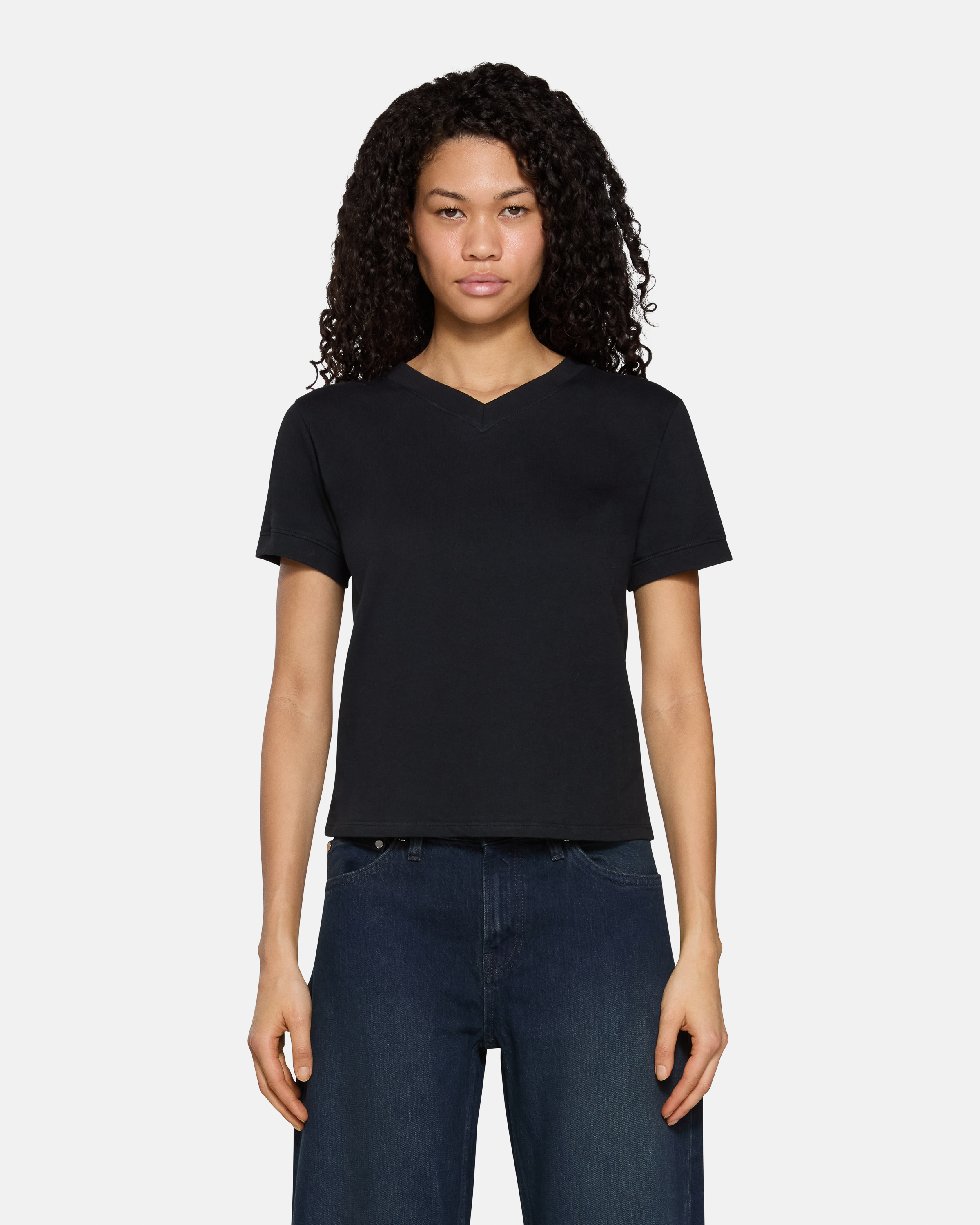 Henry V-Neck Tee Black | EB Denim – ebdenim.com