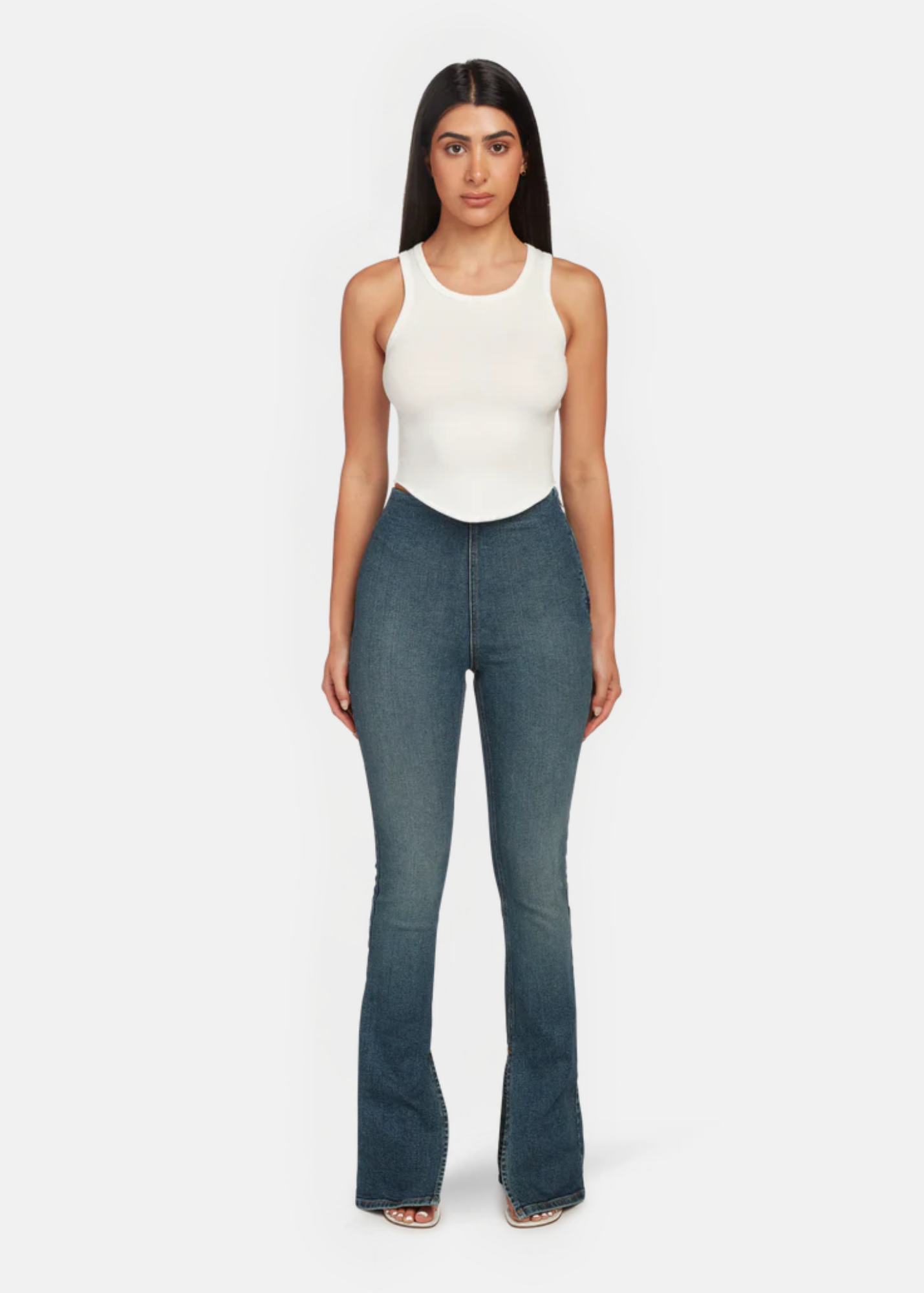 ★E.B.M★ Half Denim Pants EMO4DPT030 Split Hem Jegging Tommy – ebdenim.com