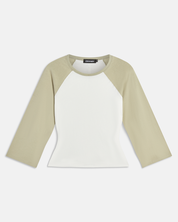 Kingsley Top Olive and White