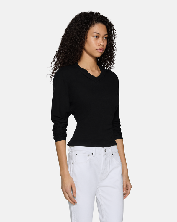 Acacia V-Neck Long Sleeve Black