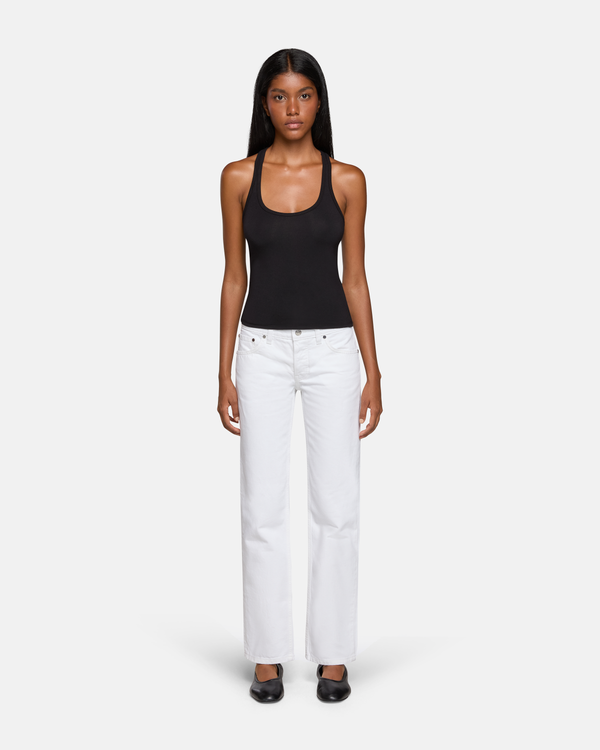 Ariel Mid Rise Wedgie White