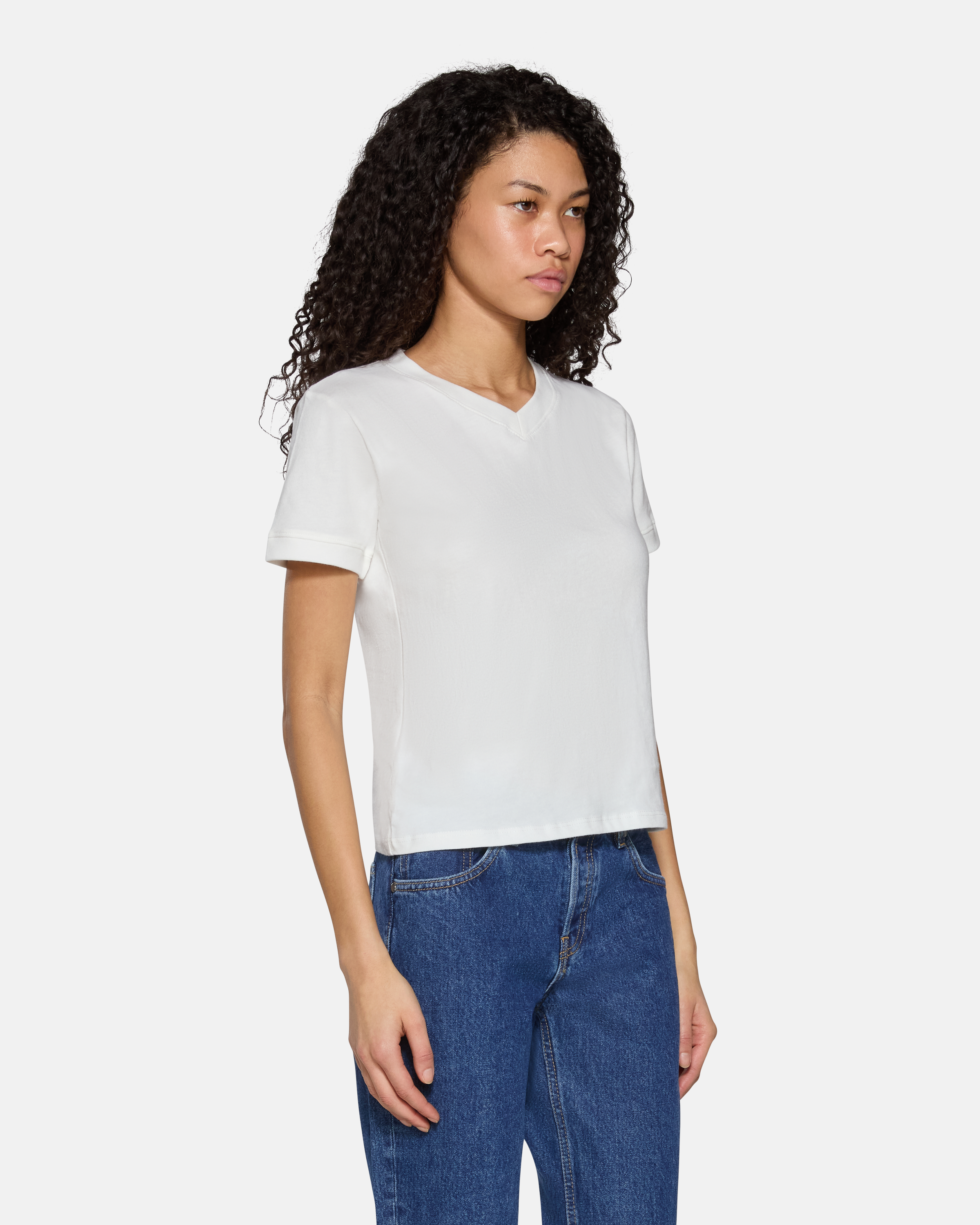 Henry V-Neck Tee White | EB Denim – ebdenim.com