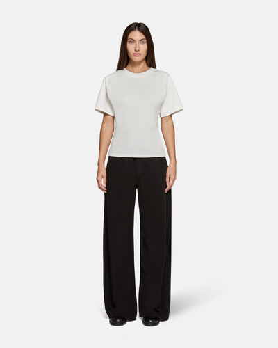 Eddie Bowed Pant Black Linen