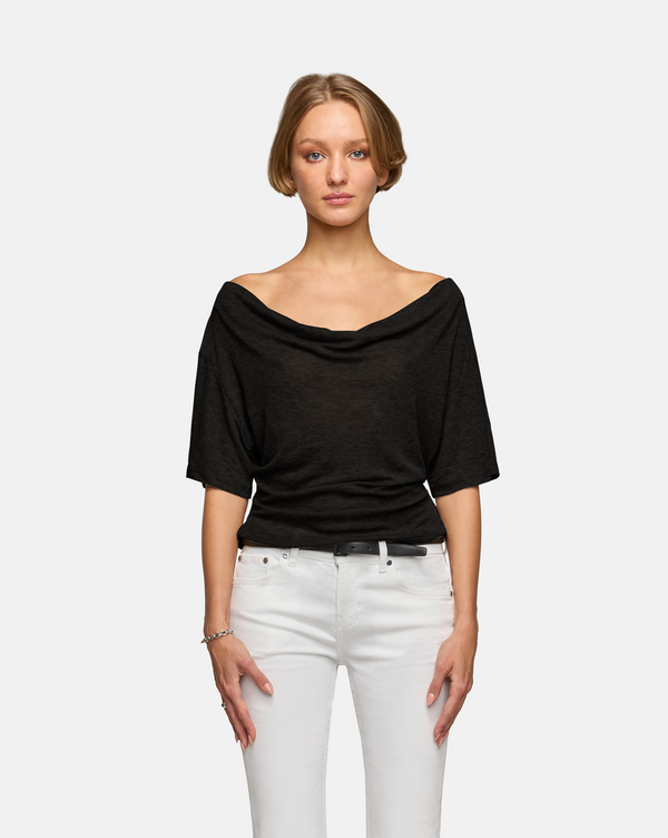 Madeo Cowl Neck Black