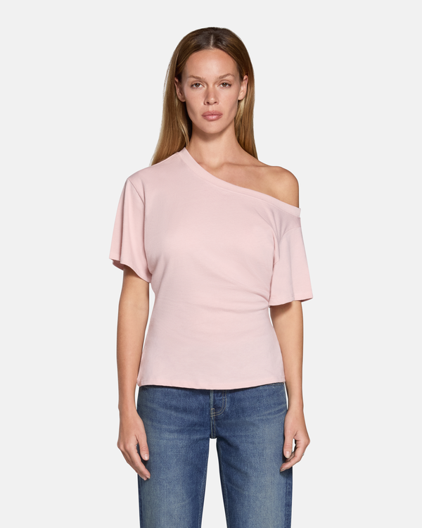 Elena Off The Shoulder Tee Soft Pink