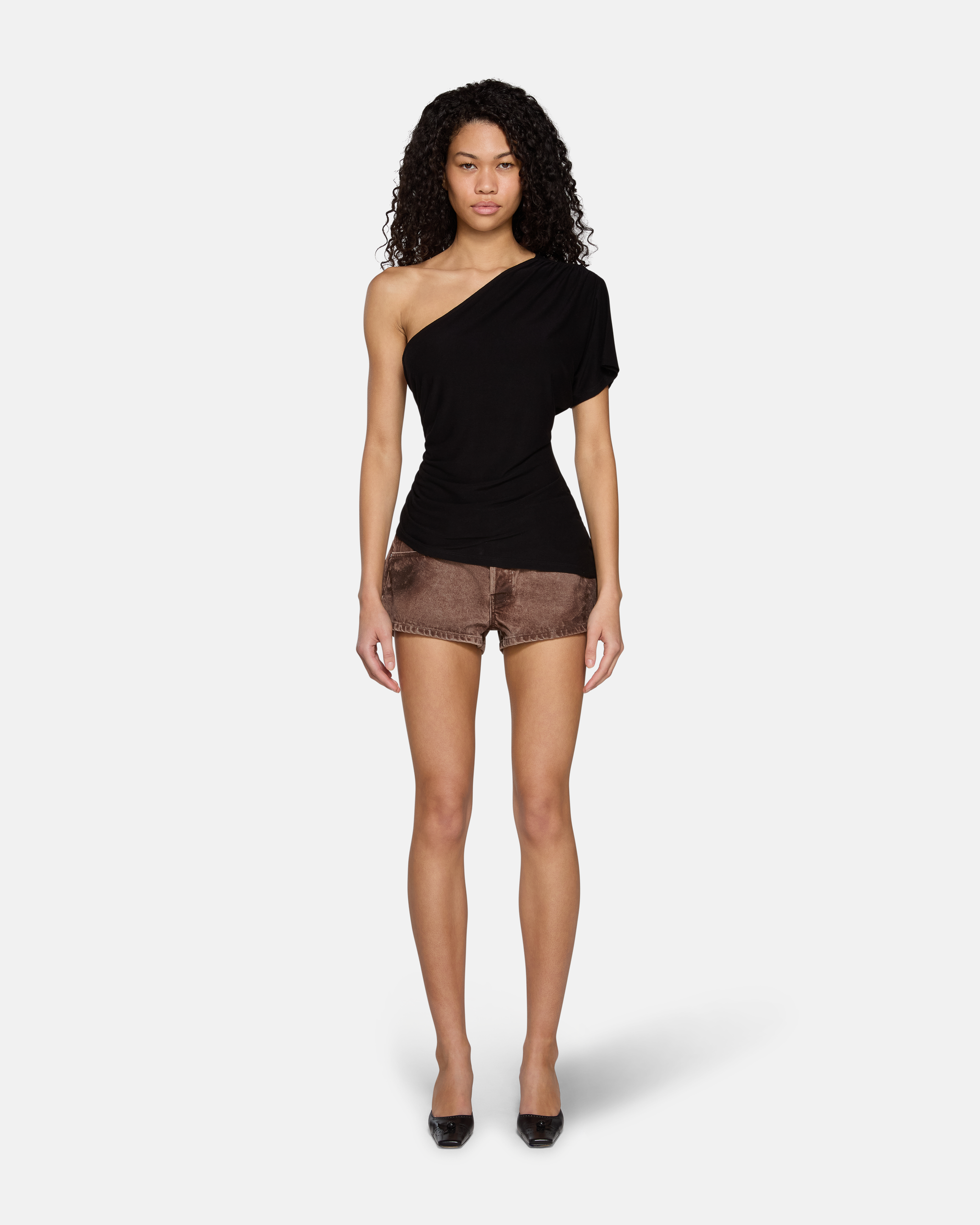 Linnea One Shoulder Top Black | EB Denim – ebdenim.com