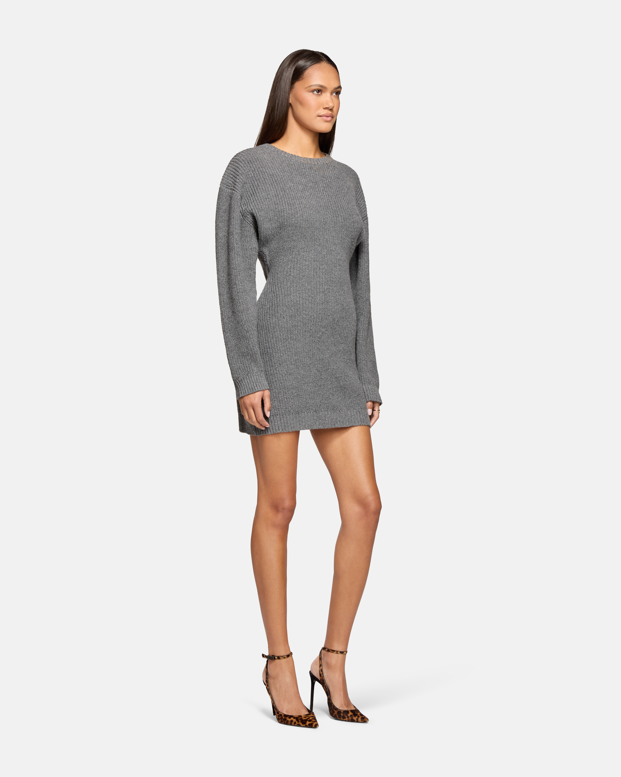 Mercer Knit Mini Dress Bronx Grey Knit XS Mercer Knit Mini Dress Bronx Grey Knit XS