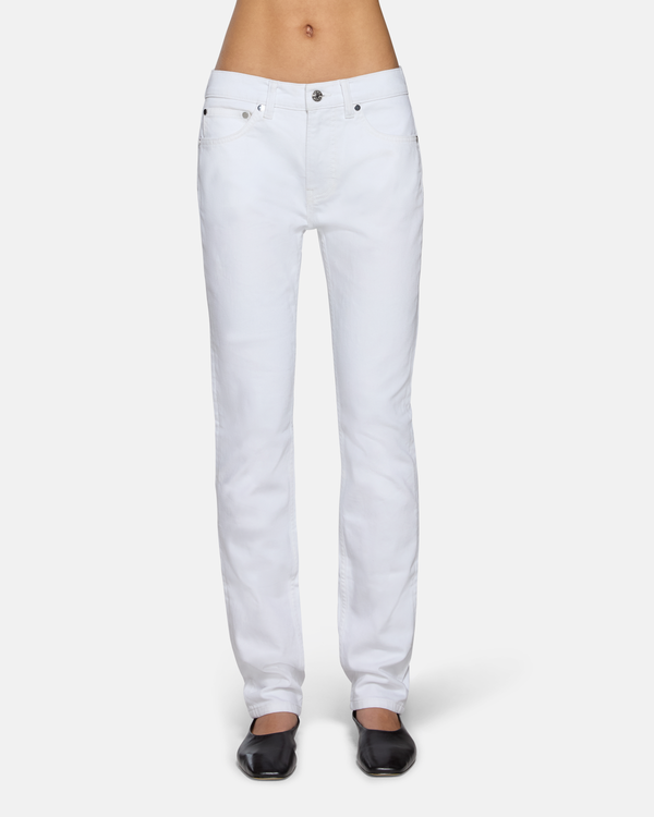 Moss Mid Rise Skinny White