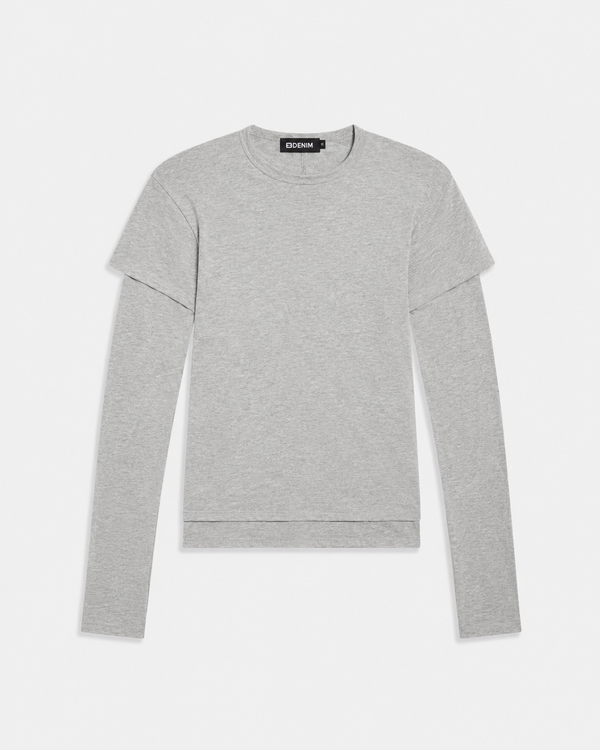 Rory Layered Long Sleeve Heather Grey