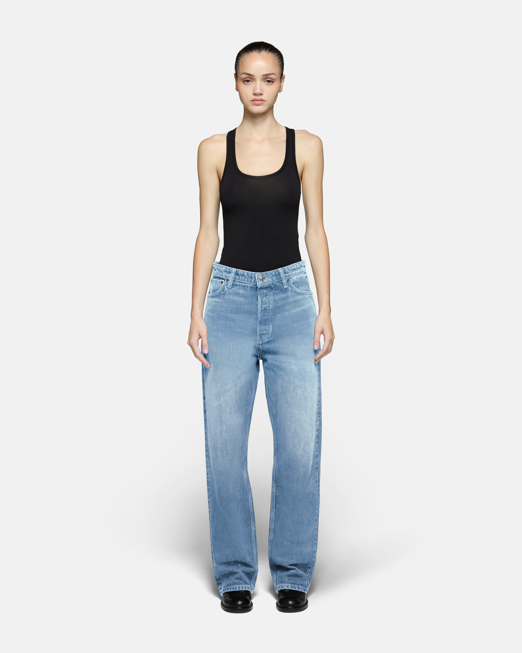 デニム・ジーパン ETRO Women Denim Pants WRNB0004 AD247S9095 GREY Etro High-Rise Wide-Leg Jeans | Saks Fifth Avenue