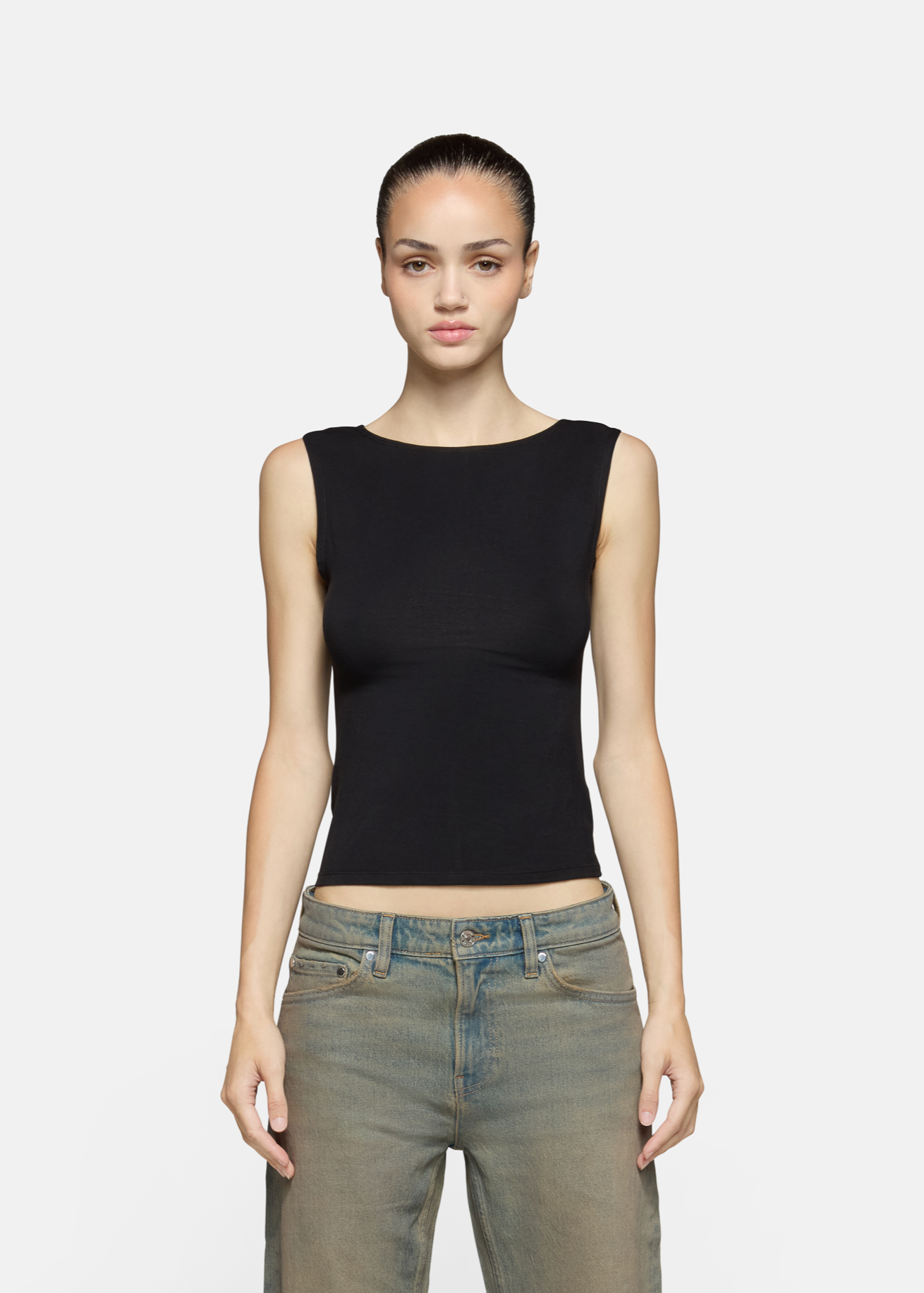 【人気商品】 ✴︎drawers Boat Neck Tanktop プラム South Beverly Boat Neck Black | EB Denim – ebdenim.com