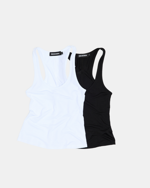 【美品】LOGO TankTop (white/black) L 7a06700683c6c63be66854229c3ee0