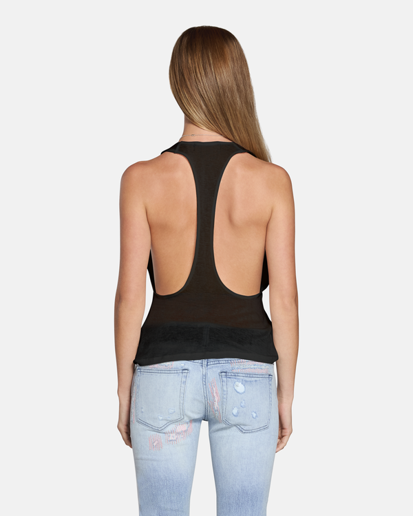 Valley Sheer Racer Tank Black