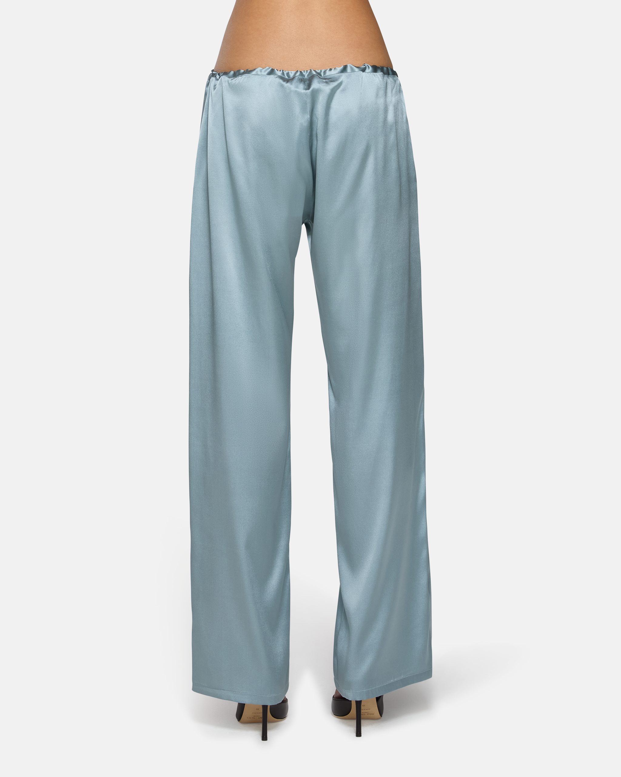 Wren Loose Pull on Pant Dusty Blue Silk | EB Denim – ebdenim.com