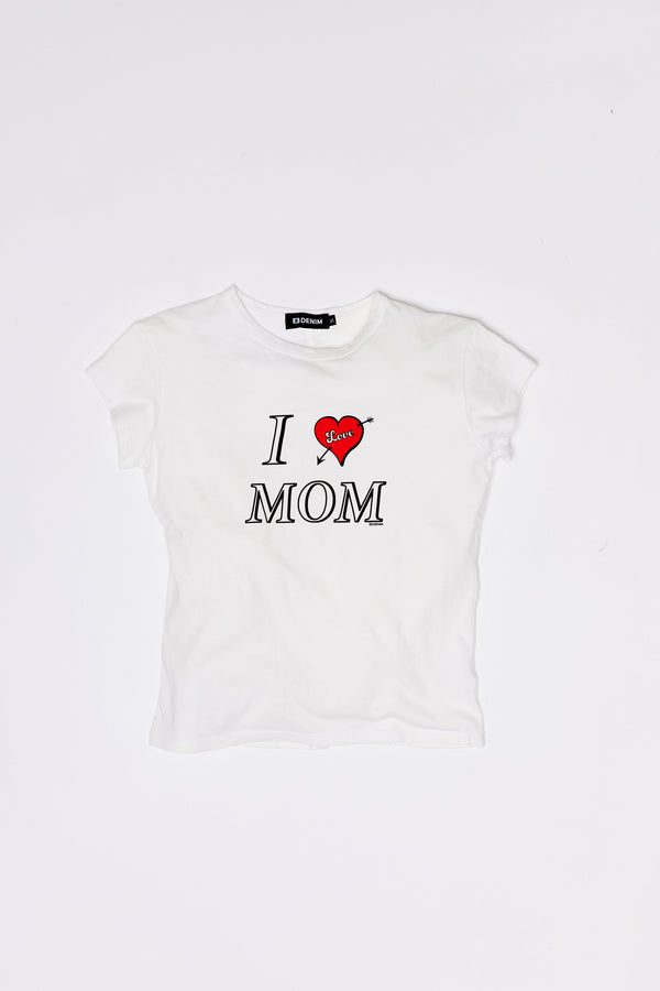 I Heart Mom Graphic White
